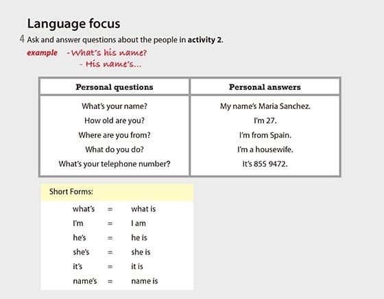 Language focus