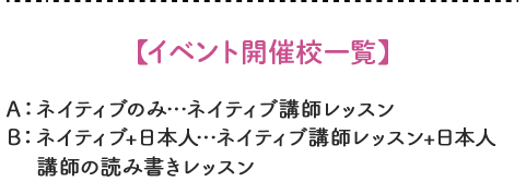 イベント開催校一覧