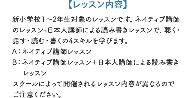 レッスン内容