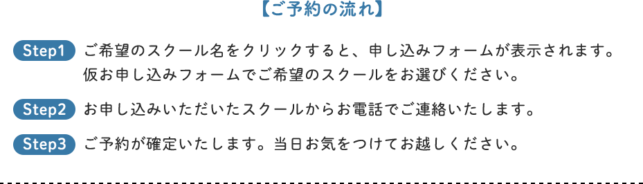ご予約の流れ