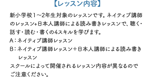 レッスン内容