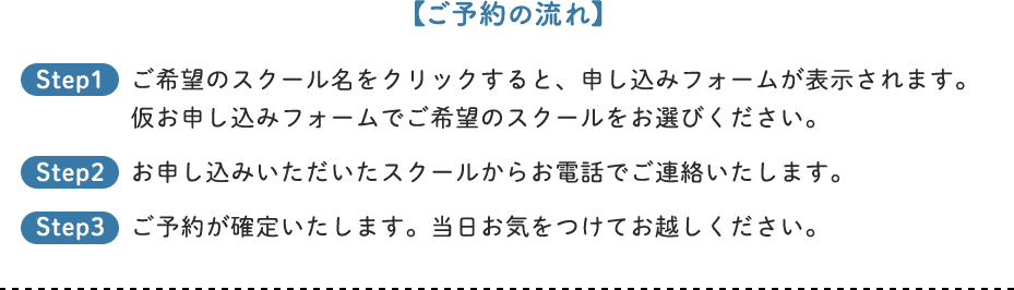 ご予約の流れ