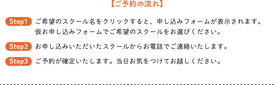 ご予約の流れ