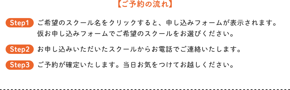 ご予約の流れ
